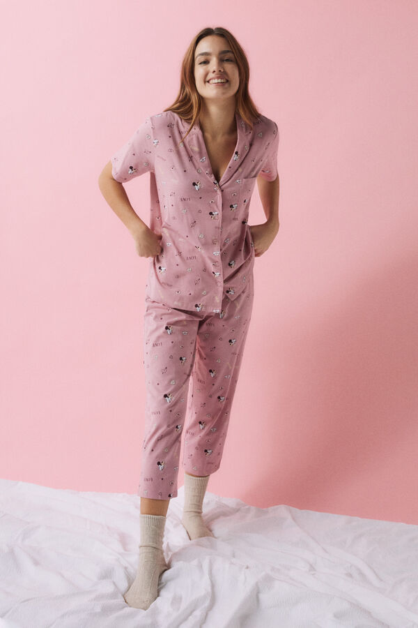 Womensecret Pijama camisera algodón Minnie Mouse rosa