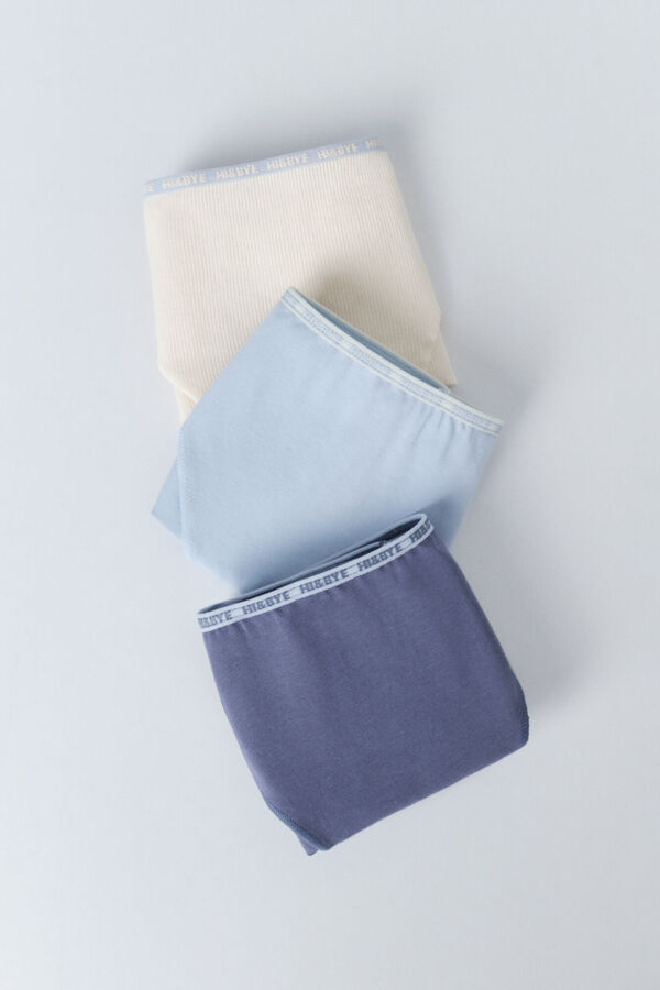 HI&BYE Pack de 3 panties cl&aacute;sica en color azul, amarillo y celeste. estampado