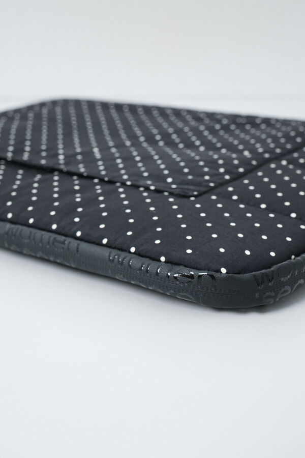 Women'secret Funda para laptop negra de puntos negro