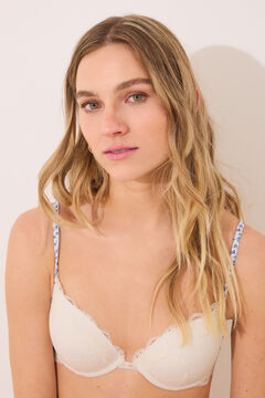 Womensecret GORGEOUS relleno push up con brasier de encaje blanco marfil