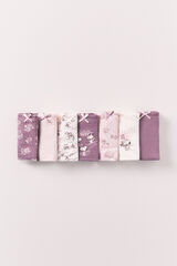 Women'secret Pack 7 panties cl&aacute;sicas de algod&oacute;n estampado de Snoopy estampado