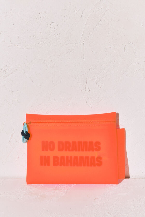 Women'secret Bolsa de traje de ba&ntilde;o impermeable naranja naranja