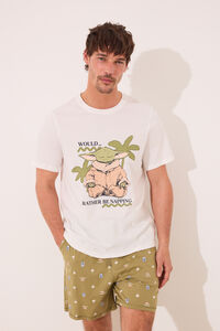 Womensecret Pijama short de algodón de Yoda gris gris