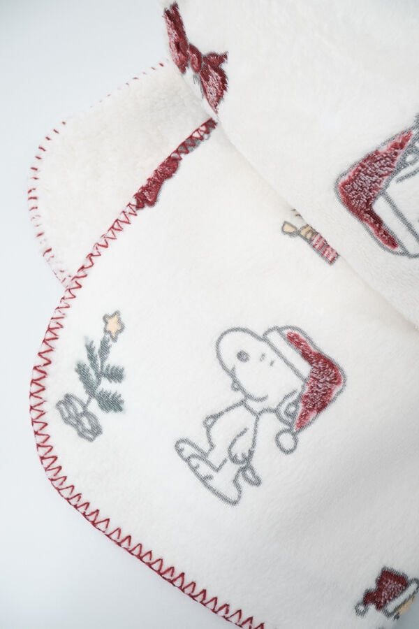 Women'secret Manta polar Snoopy navide&ntilde;o marfil