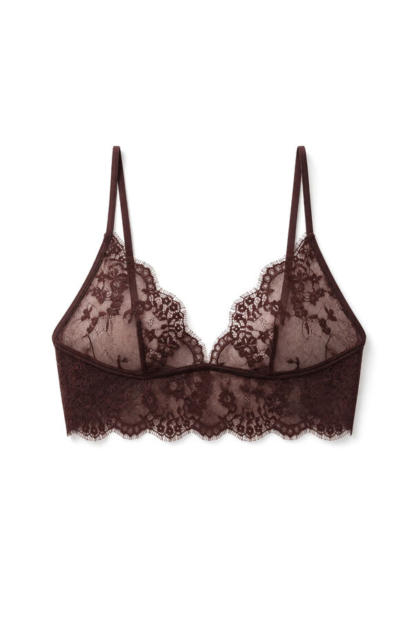 Women'secret Brasier triangular bralette de encaje burgundy NATURAL p&uacute;rpura