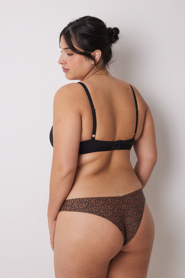 Womensecret Pack 3 panties brasileños microfibra leopardo kaki