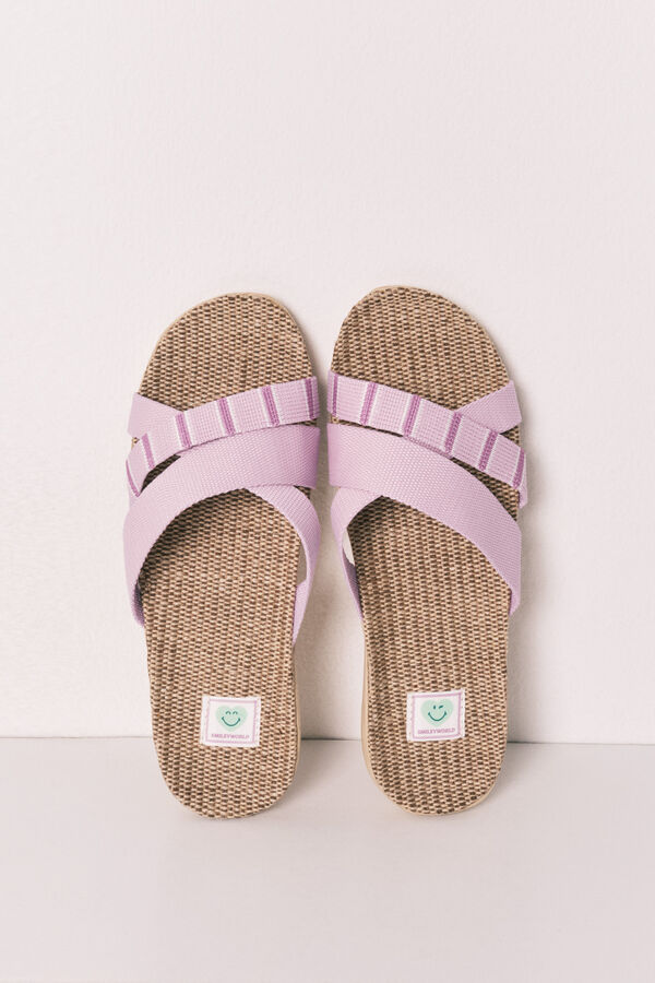 Women'secret Sandalias multitiras SmileyWorld&reg; morado/lila