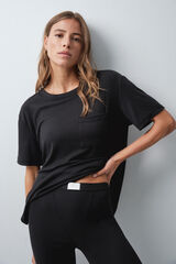 Women'secret Pijama larga playera legging negro negro