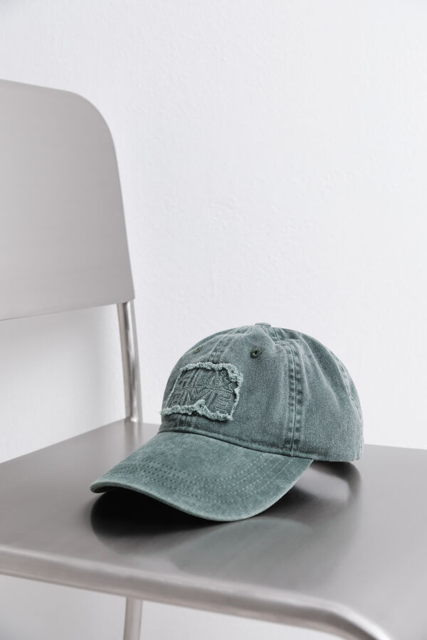 HI&BYE Gorra de algod&oacute;n con el logo de la botella bordado verde