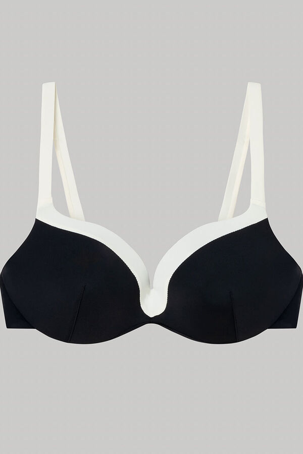 Gisela Top bikini con aro negro ribete negro