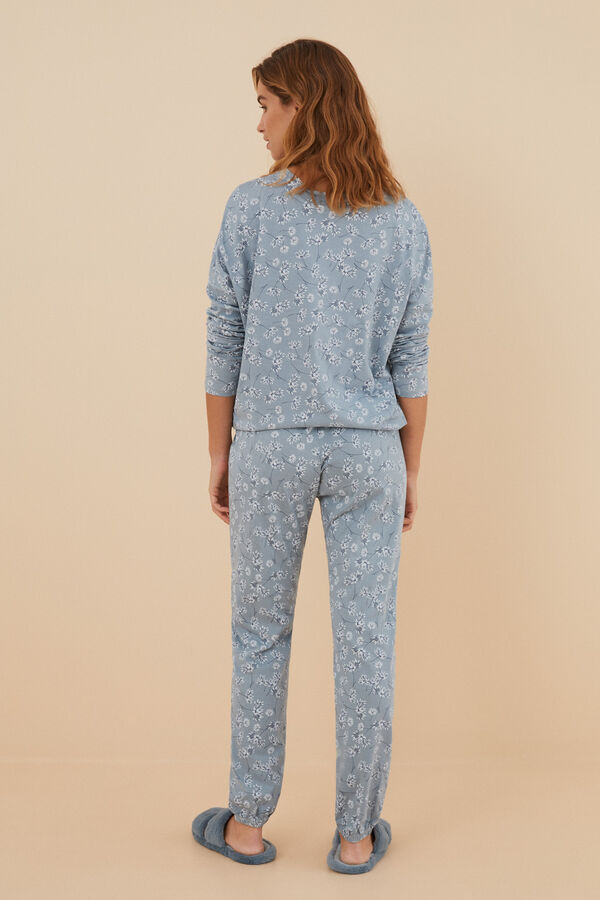 Womensecret Pijama larga 100% algodón estampado flores estampado