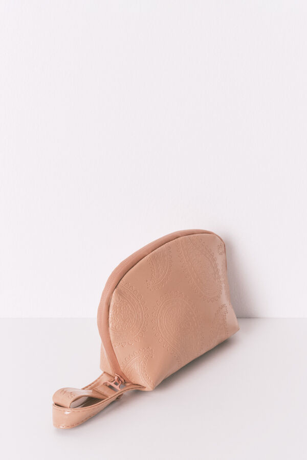 Womensecret Pequeño neceser de piel rosa rosa