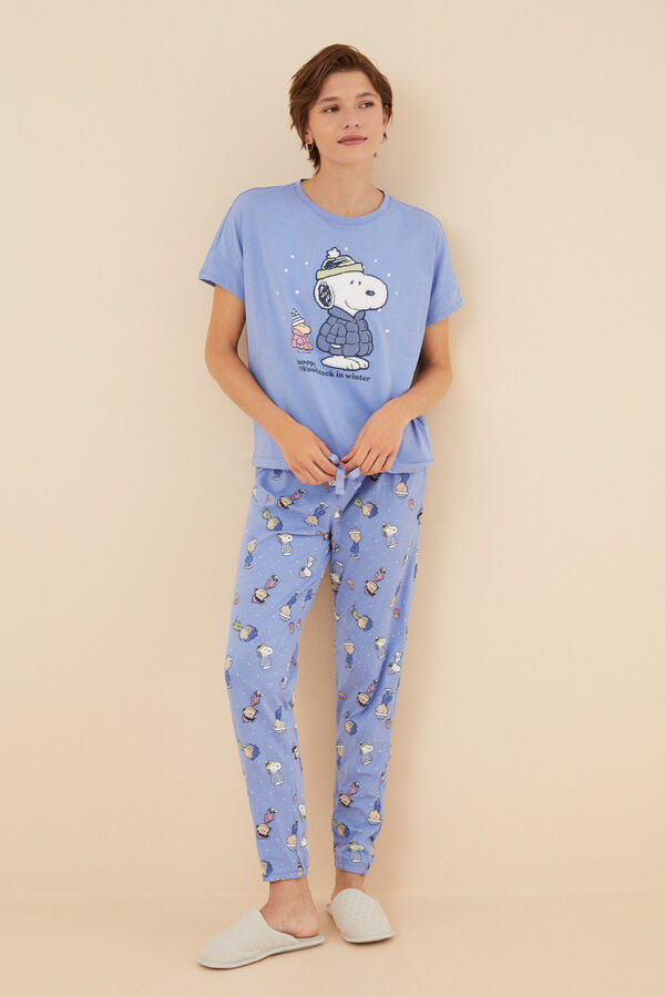 Womensecret Pijama 100% algodón Snoopy azul azul