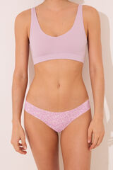 Womensecret Panty brasileño multicolor de corte limpio estampado