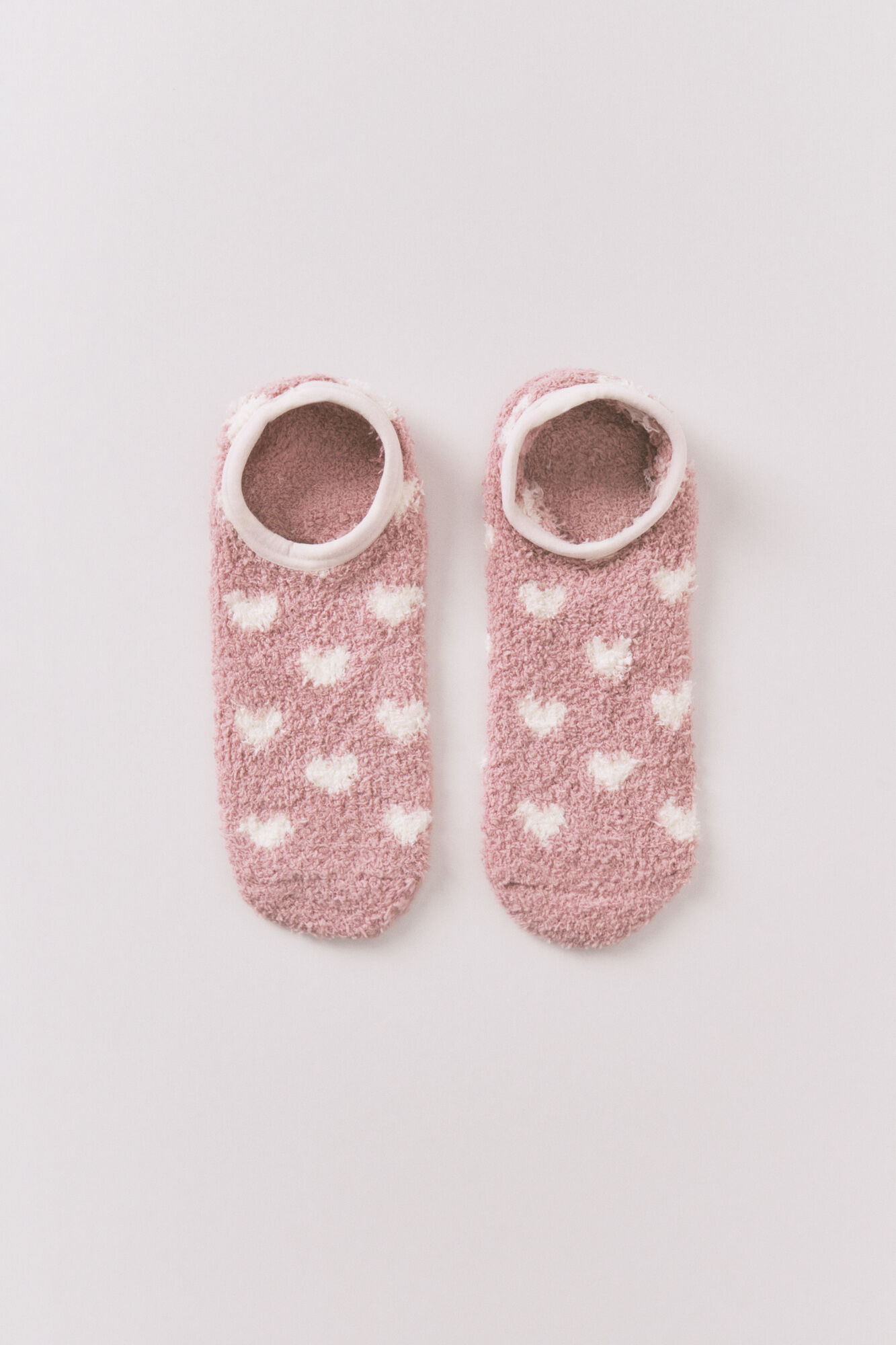 Women'secret Calcetines calcetines con forma de coraz&oacute;n rosa