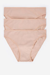 Womensecret Pack 3 panties de microfibra nude