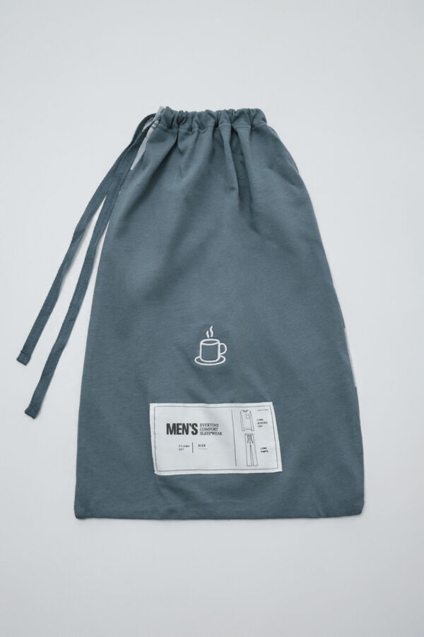 Women'secret Pijama larga de algod&oacute;n a cuadros verde verde