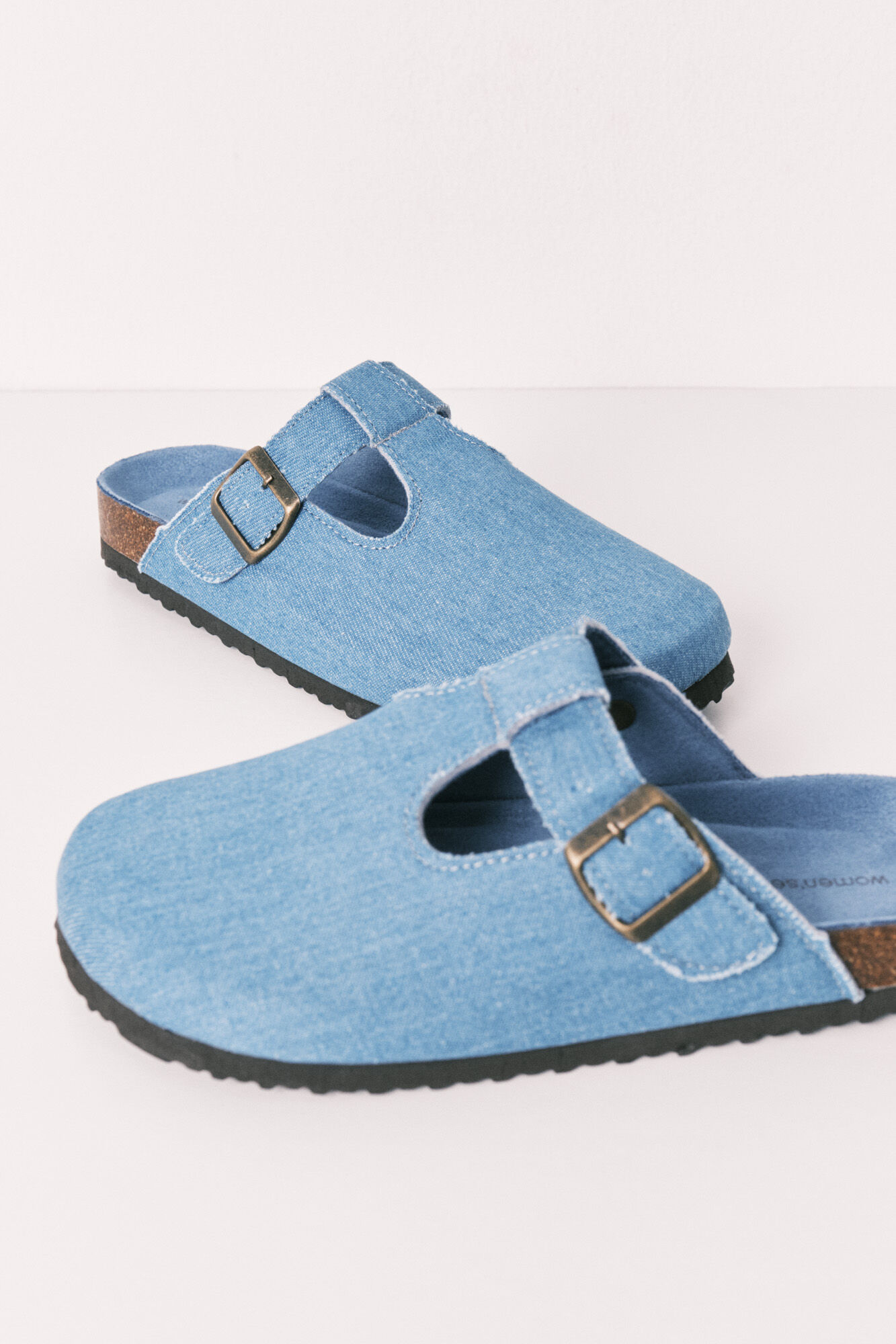 Women'secret Zapatillas BIO cerradas de denim azul