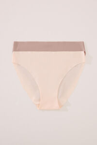 Womensecret Pack de 2 panties clásica de microfibra  blanco