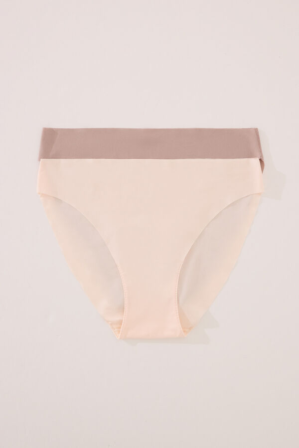 Womensecret Pack de 2 panties clásica de microfibra  blanco