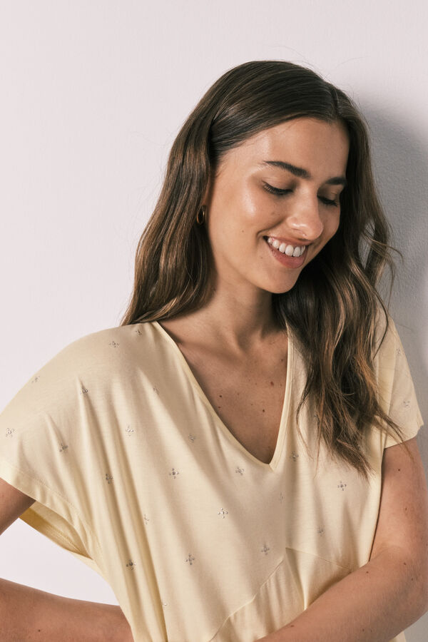 Women'secret Camis&oacute;n corto amarillo amarillo