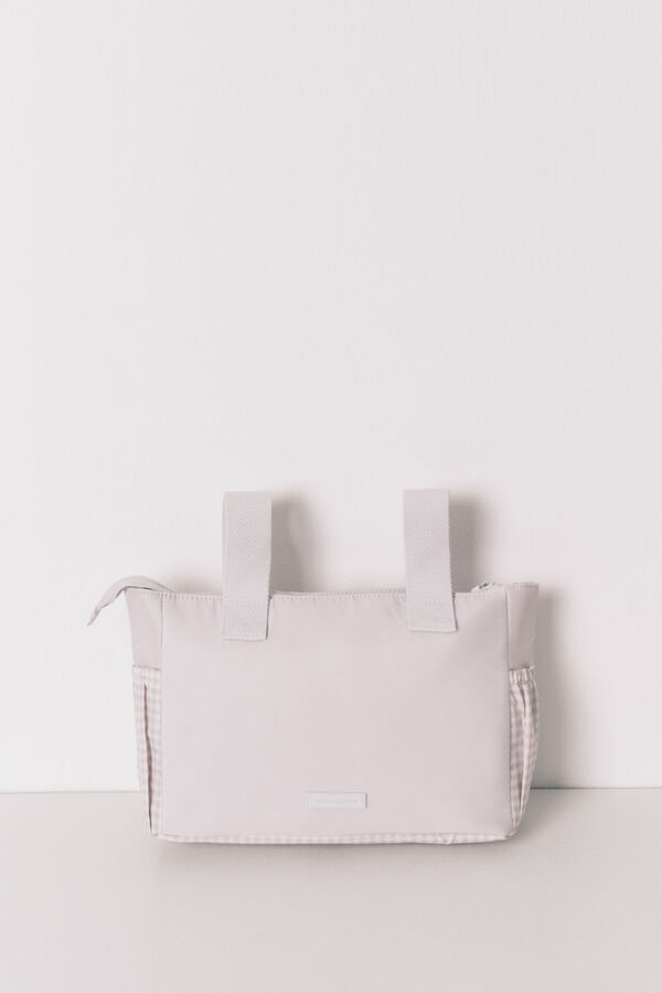 Womensecret Bolsa de premamá mediano de neceser vichy grises  gris