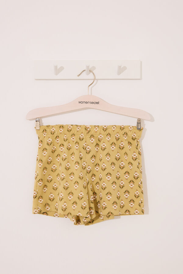 Womensecret Pijama corta infantil de Snoopy kaki