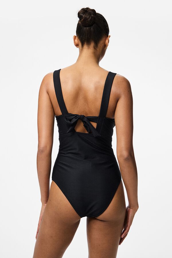 Pieces Traje de ba&ntilde;o de tirantes negro