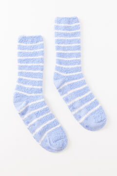Womensecret Calcetines pelo azul rayas azul