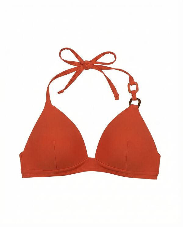 Women'secret Top bikini triangular fijo naranja naranja