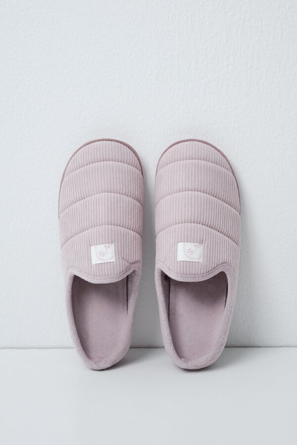 Women'secret Zapatillas de casa de suela acolchada rosa rosa