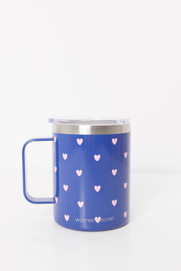 Womensecret Taza termo print Smiley azul