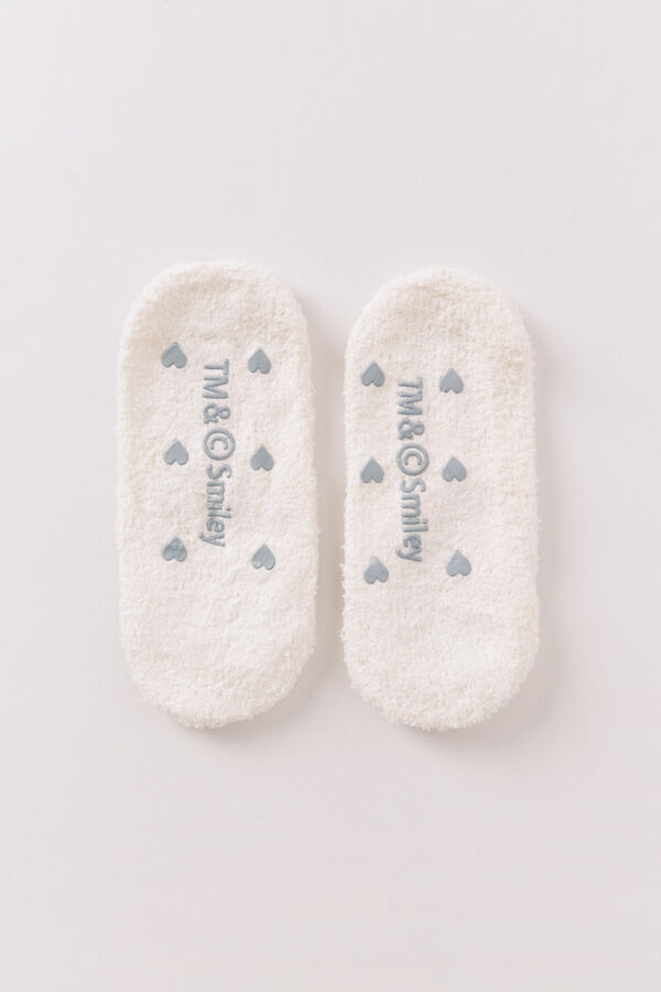 Women'secret Calcetines beige sin calcetines con cara sonriente nude