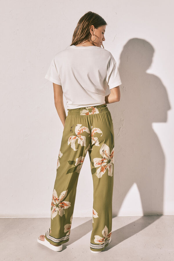 Women'secret Pantal&oacute;n largo estampado de flores estampado