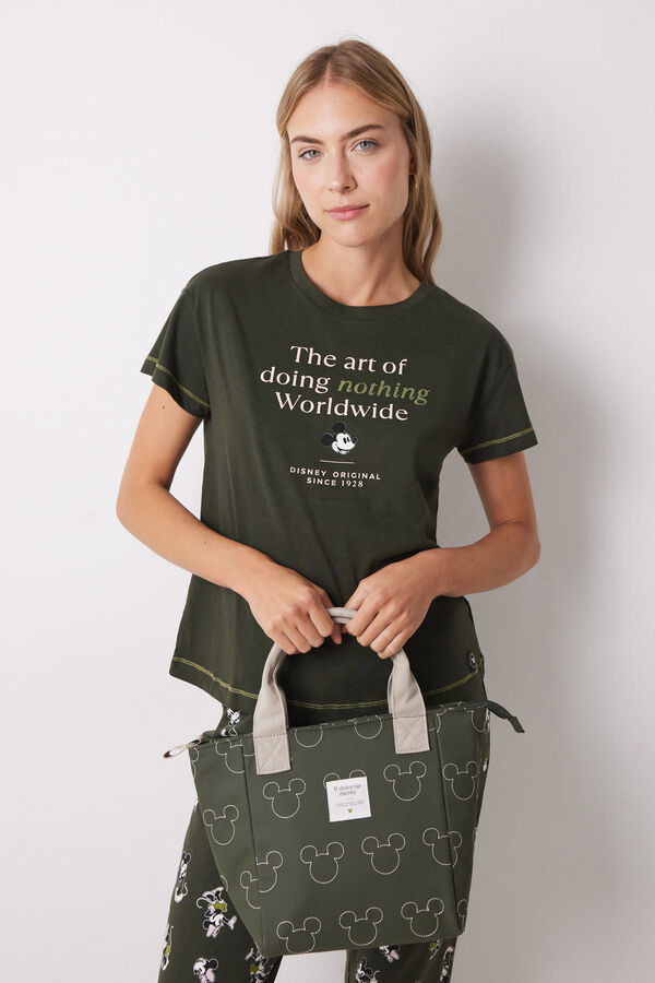 Womensecret Bolsa térmica para alimentos de Mickey Mouse kaki
