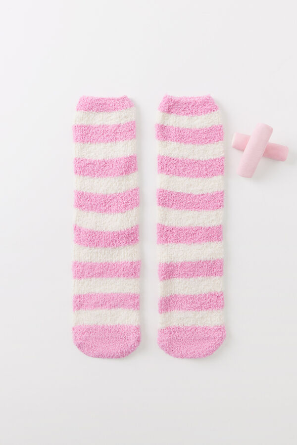 Womensecret Calcetines tricot borreguito rayas estampado