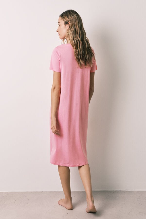 Women'secret Camis&oacute;n de algod&oacute;n Pantera Rosa rosa