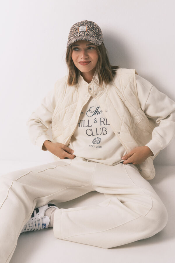 Women'secret Gorra de peluche con estampado animal estampado