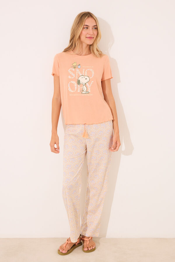 Womensecret pijama larga naranja