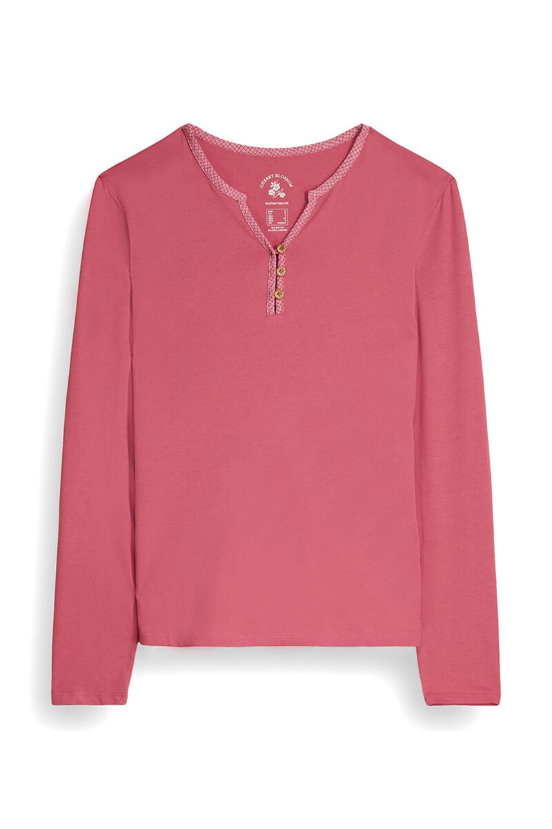 Playera 100 algodon manga larga rosa Ropa de dormir y homewear de mujer WomenSecret MX
