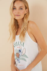 Womensecret Pijama corta tirantes Lilo & Stitch marfil