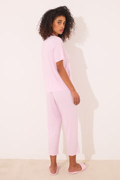 Womensecret Pijama camisera Capri de viscosa rosa rosa
