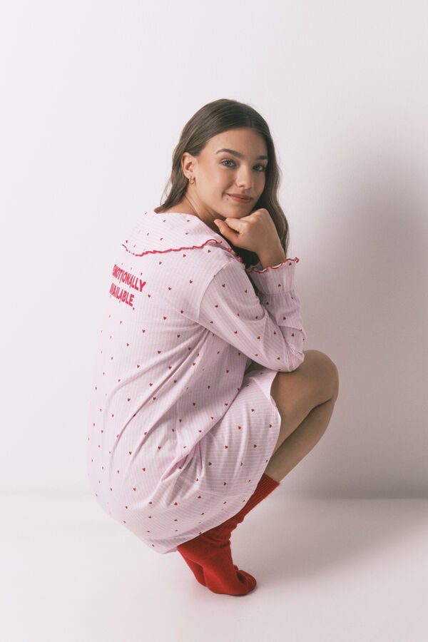 Women'secret Camis&oacute;n cuello bobo de algod&oacute;n rosa