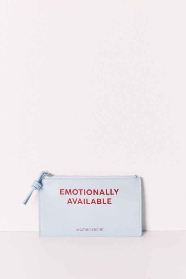 Women'secret Monedero mini de charol azul azul