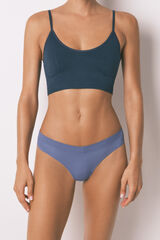 Women'secret Tanga azul fruncido en la tanga  azul