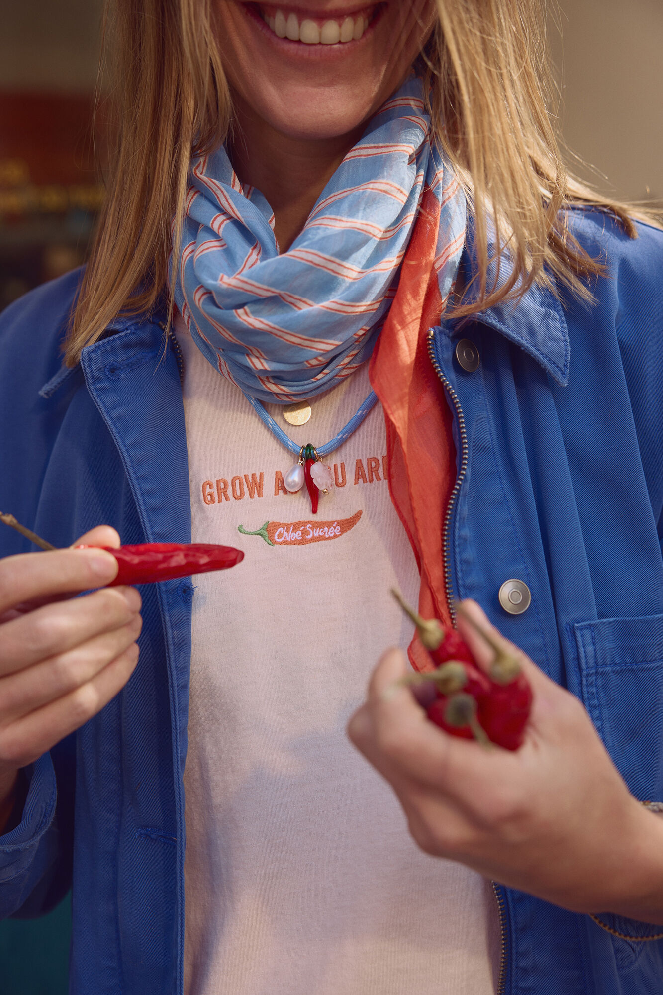 Women'secret Pa&ntilde;uelo a rayas azul