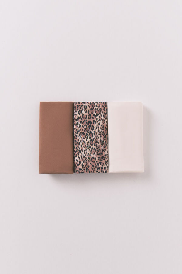 Women'secret Pack de 3 tangas con estampado animal  kaki