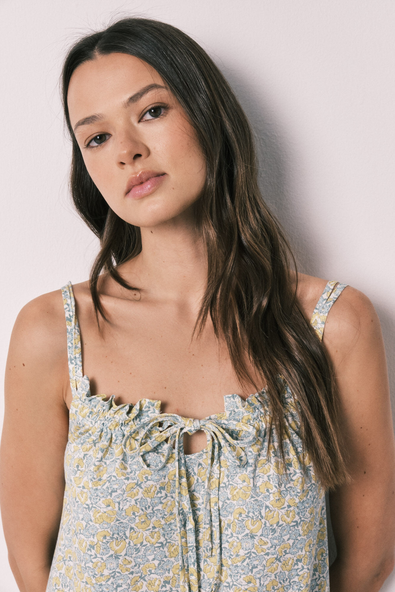 Women'secret Camis&oacute;n corto de algod&oacute;n con florecitas amarillo