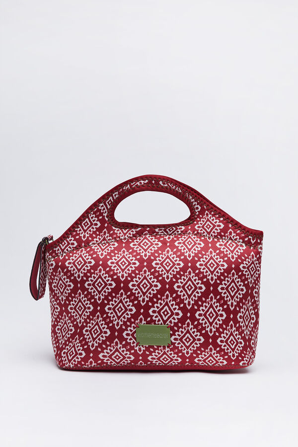 Womensecret Lonchera neopreno estampado carmín púrpura