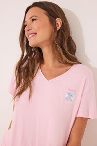 Womensecret Pijama corta rosa de Lilo y Stitch rosa